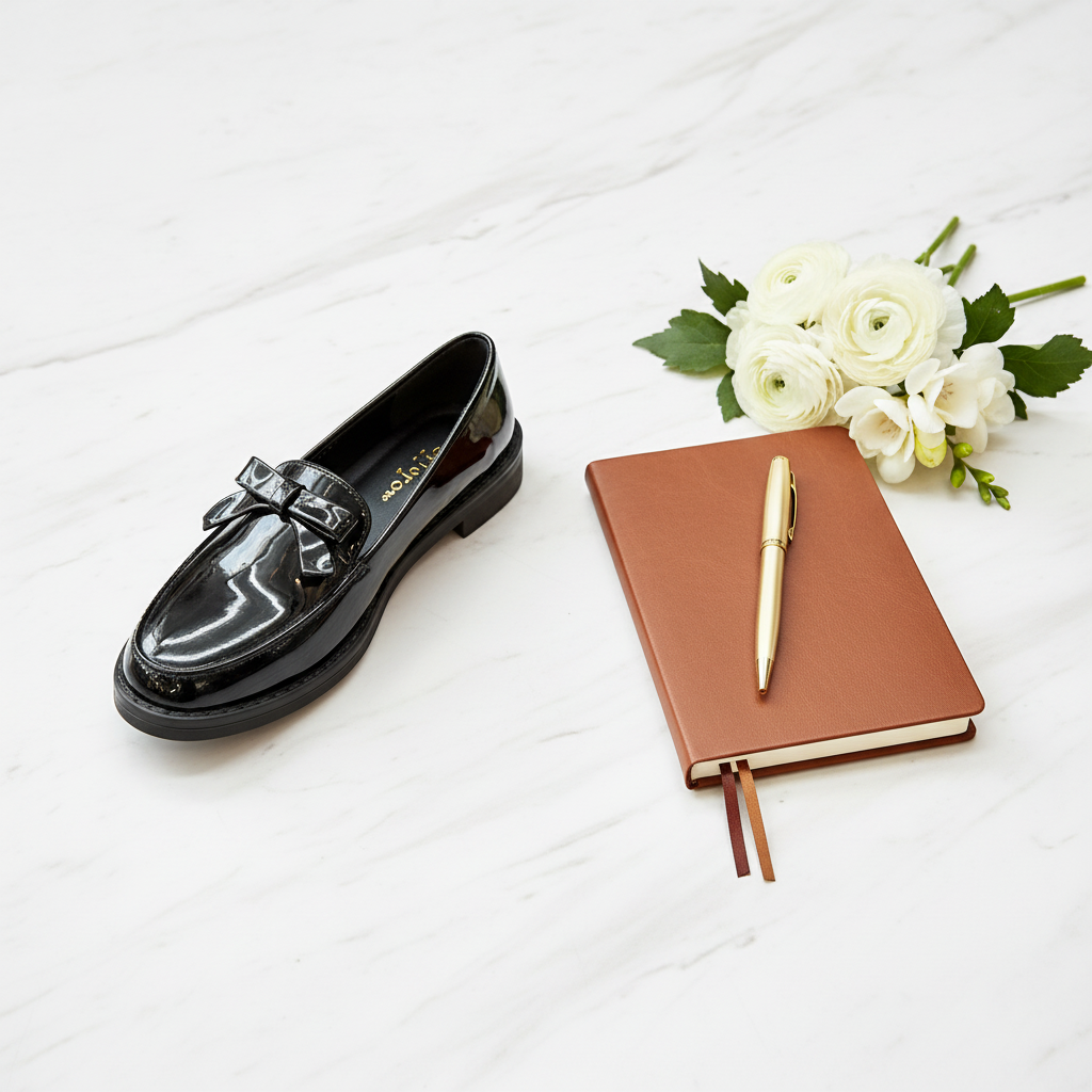 mocasin-charol-negro-mono-still-life-marmol-minimalista-lujo