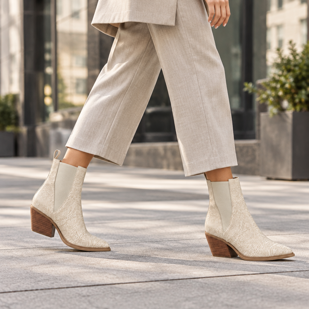 Aloy beige en un paseo urbano