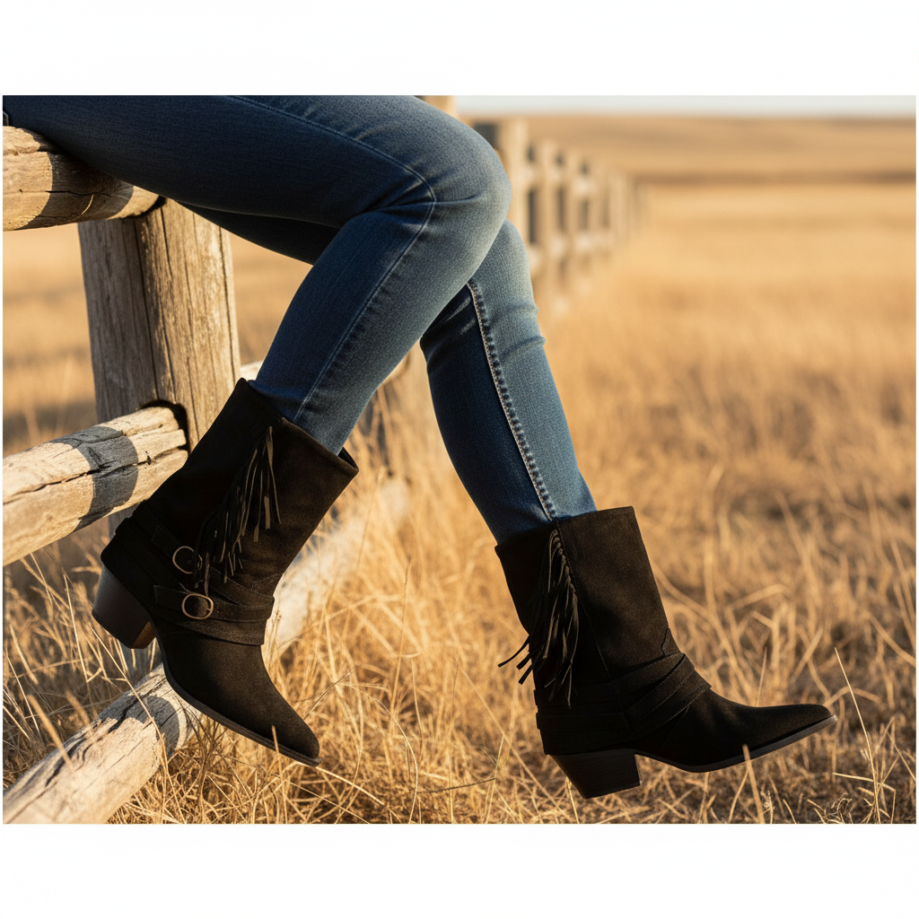 botin-cowboy-negro-gamuza-flecos-detalle-piernas-rancho-western