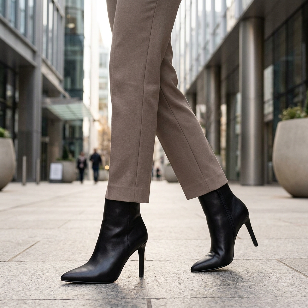 Botines Diletta en un look urbano elegante