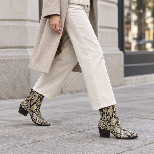Botines Liora en un look urbano