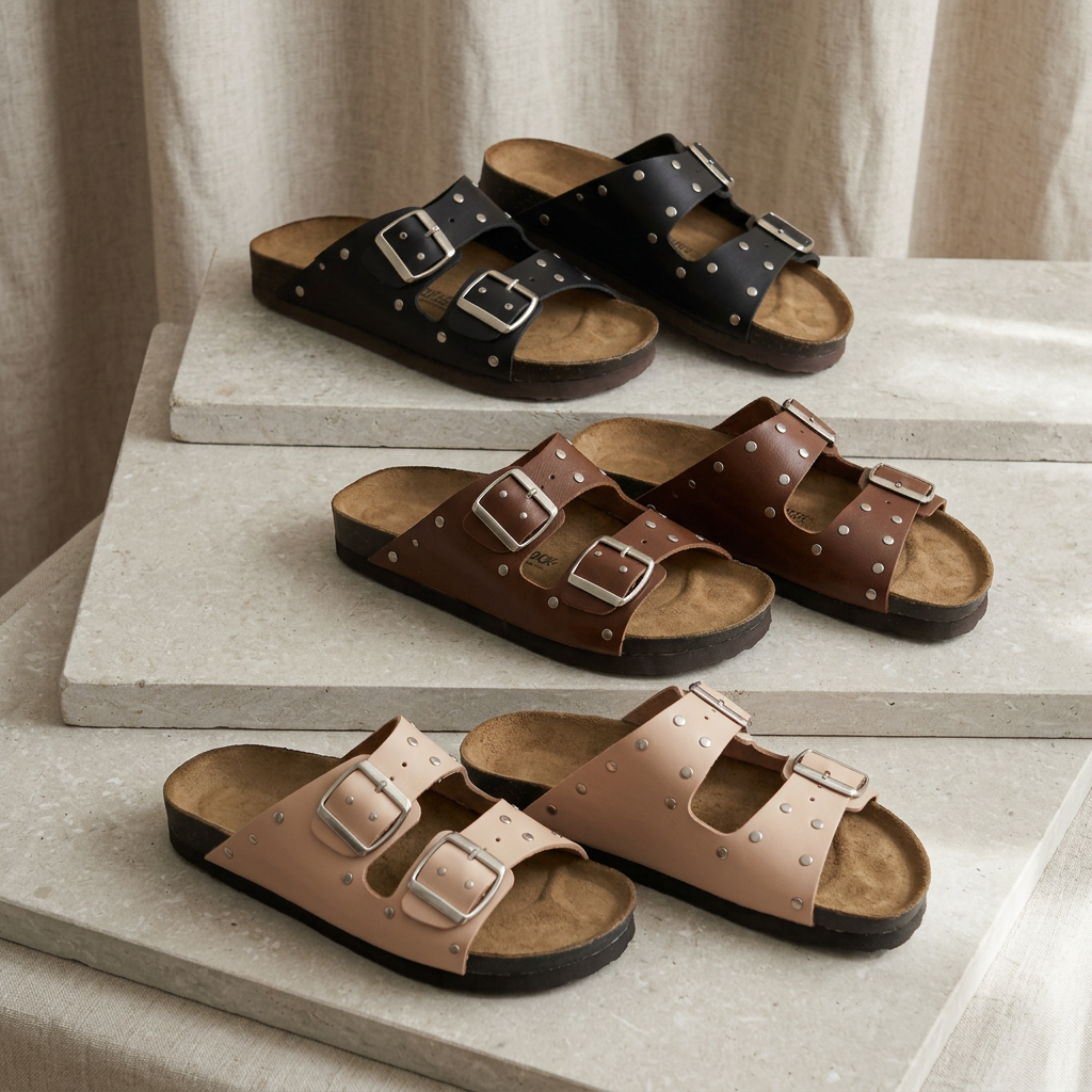 Sandalias Luneth en maquillaje, café y negro