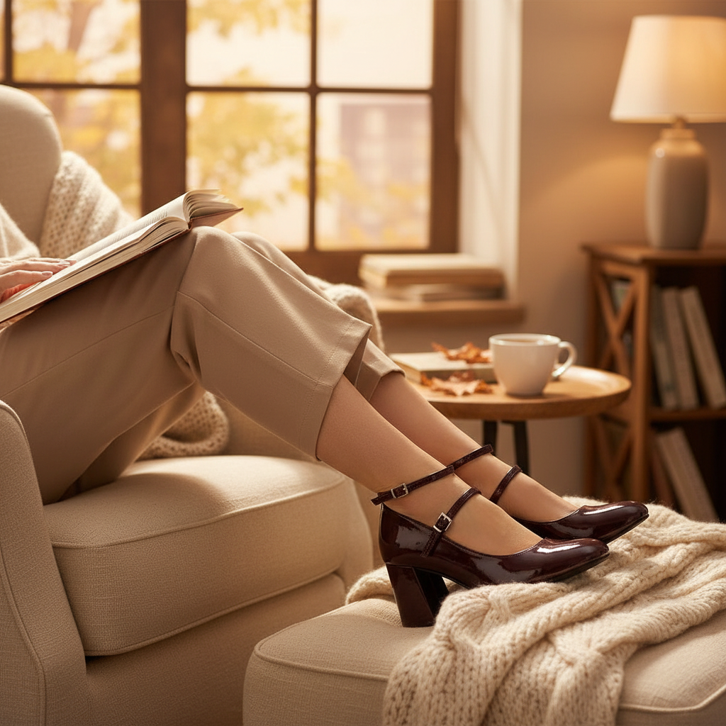 zapato-mary-jane-charol-vino-lifestyle-interior-lectura-otono
