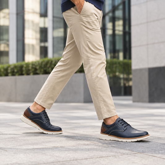 Zapatos Cael en un look urbano masculino